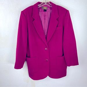 EDDIE BAUER Berry Mens 100% Wool Blazer with 2 pockets. No size tag.